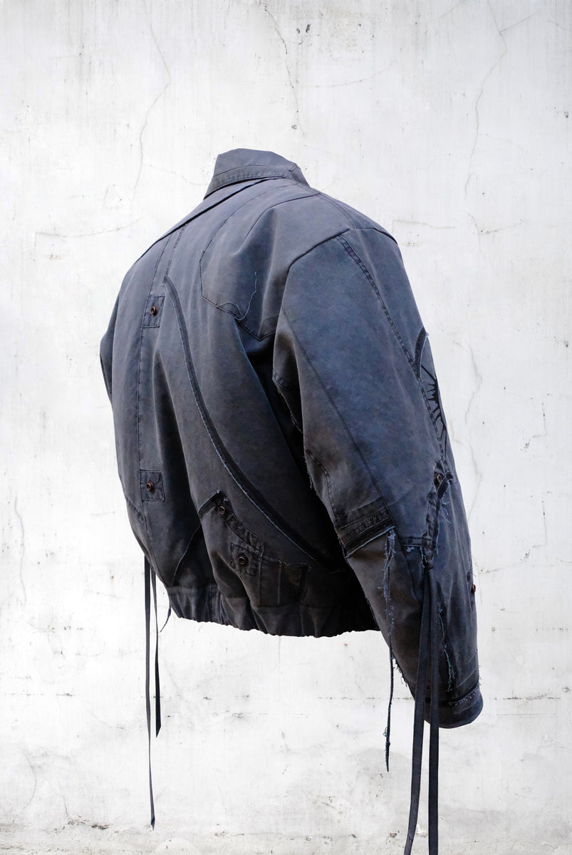 ABSTRACT PATCHWORK BOMBER JACKET – UNDER THE SIGN