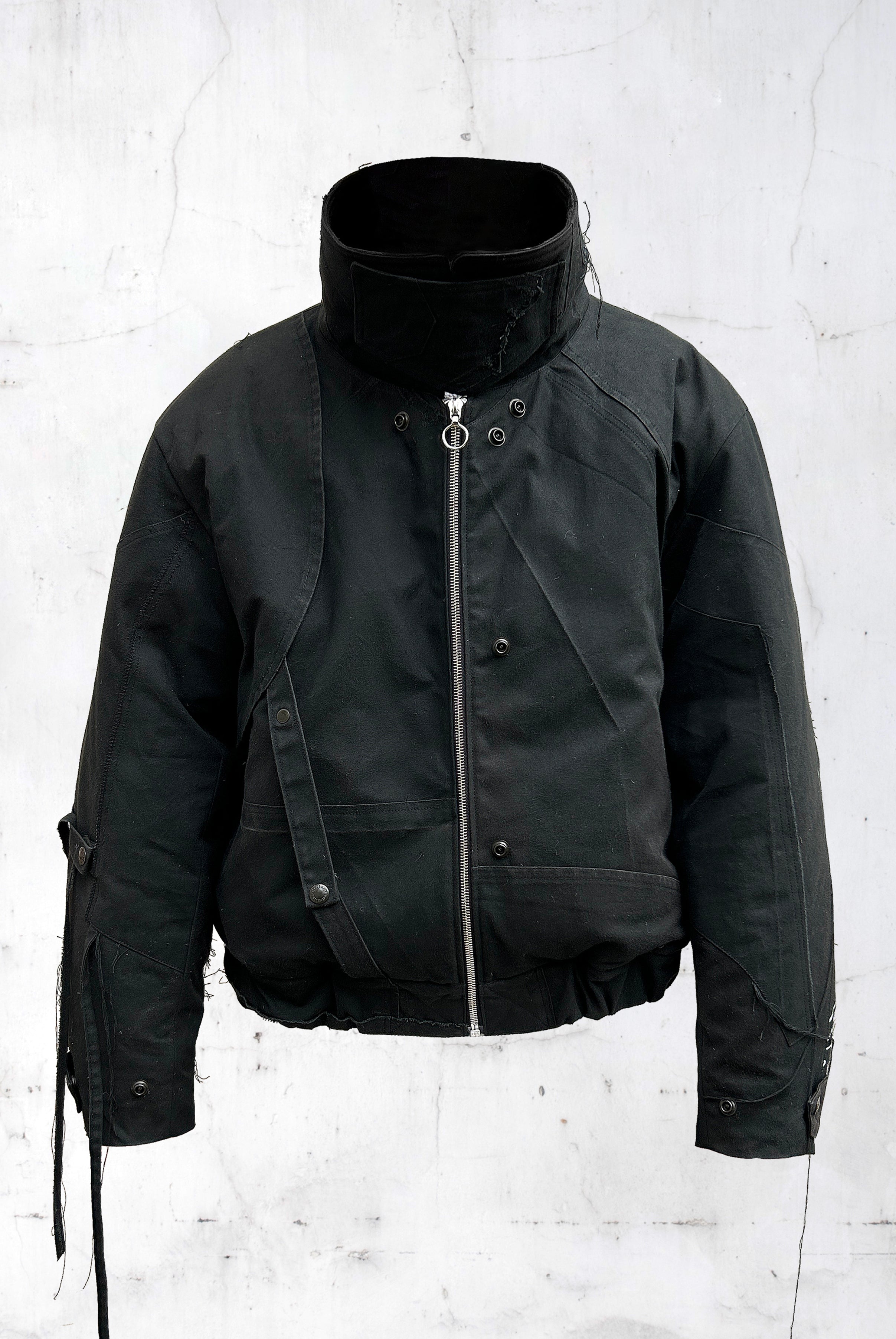 ABSTRACT PATCHWORK BOMBER JACKET