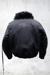 FAUX FUR PRINTED BOMBER
